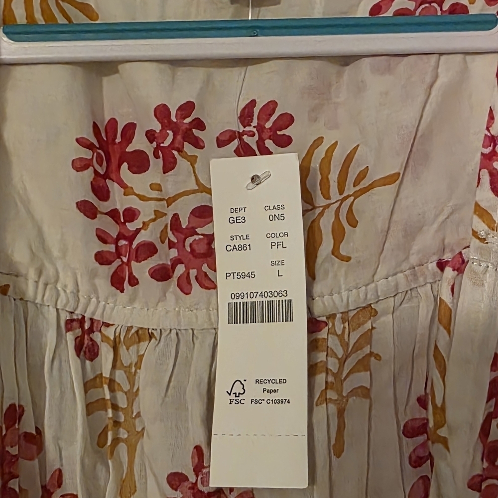 J. Crew Floral Print Beach Tunic Cover Up - Picture 3 of 7